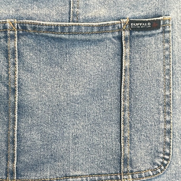 Buffalo David Bitton Denim Short Overalls Shortalls Women’s Size L - Picture 7 of 16